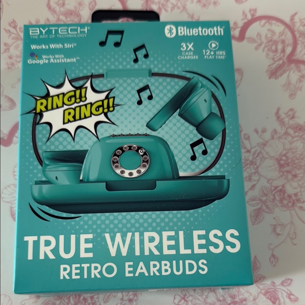 Teal True Wireless Retro Earbuds